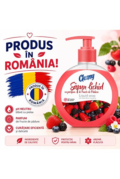 CLEANY Sapun lichid 500 ml cu fructe de padure