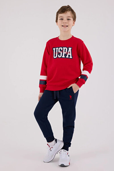U.S. Polo Assn. 4-15 سنة مرخصة من Us Polo Assn للأولاد - أحمر