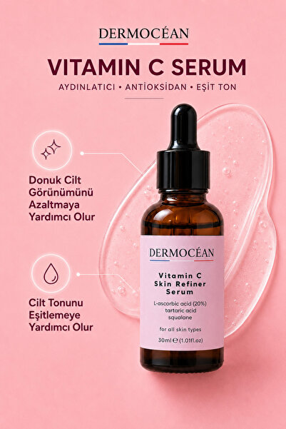 C Vitamini Aydınlatıcı ve Ton Eşitleyici Bakım Serumu 30 ml %20 L-Askorbik Asit