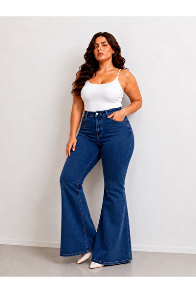 nd jeans Γυναικείο παντελόνι τζιν Premium ψηλόμεσο εφέ σύσφιξης ελαστικό, άνε...