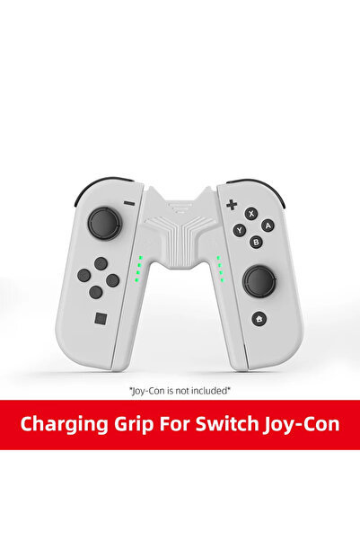 Choice حامل شحن Aolion أبيض لمقبض وحدة تحكم الألعاب Joycon Switch ومحطة الشحن