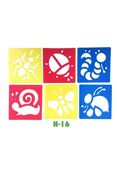 Choice6 قوالب رسم للأطفال H16 مكونة من 6 قطع قابلة للغسل وإعادة الاستخدام، قو...