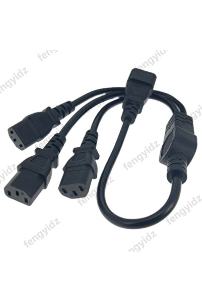 Choice black Power cable extension IEC 320 C14 Male Plug to 3 ways C13 Female...