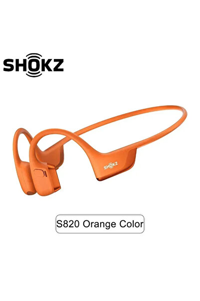 Choice سماعات بلوتوث أصلية من SHOKZ طراز S820 برتقالية اللون، طراز OpenRun Pr...