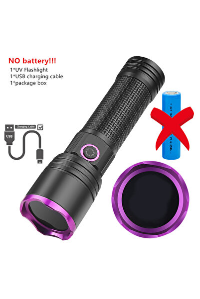 Choice Lithium ion black no battery Powerful 80W UV LED Flashlight 365nm Port...