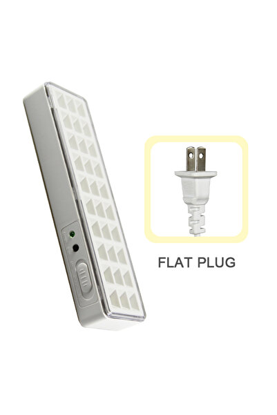 Choice 161-Flat plug 2 Modes Dimmable 30LED Rechargeable Emergency Lamp Outdo...