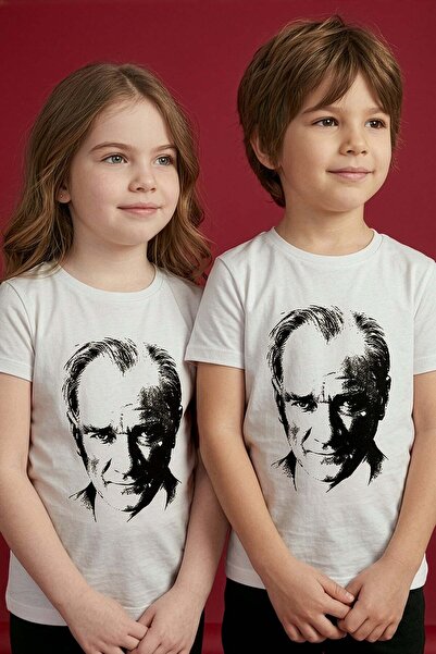 Fulla Moda 23. april Ataturk štampana unisex dečija majica