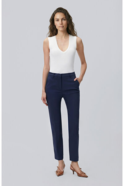 Network Lacivert Smart Casual Pantolon