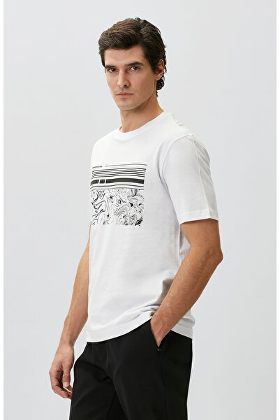 Network Kırık Beyaz Baskılı T-shirt