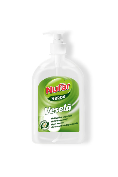 Nufar Solutie curatare vesela Nufar Verde, 500 ml