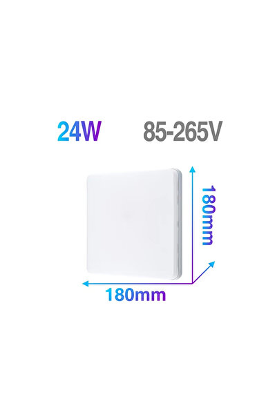 Choice5 White light Square 24W 18-48W LED Ceiling Lamp Modern Square Ceiling ...