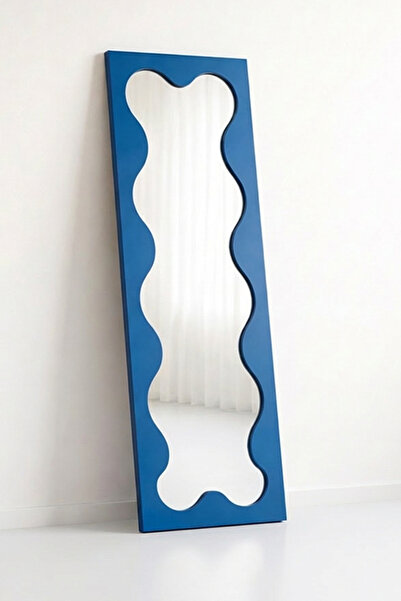 Ortakçı Design Flow Frame – İçi Dalgalı Boy Aynası | Modern Dekoratif MDF Ayn...