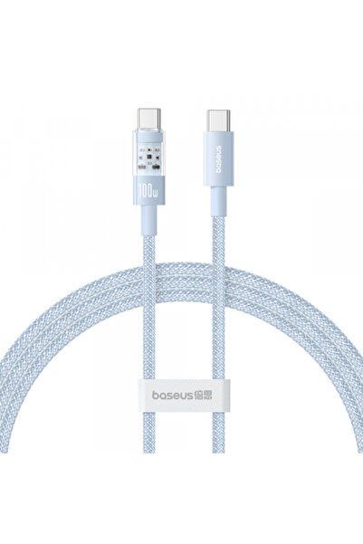 Baseus Cablu Date si Incarcare USB-C - USB-C Gem, 100W, 1m, Bleu P10373000311-00