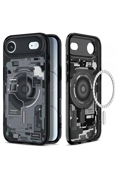 Apple Husa MagSafe pentru iPhone 17 Air, Spigen, Ultra Hybrid Zero One, Neagra