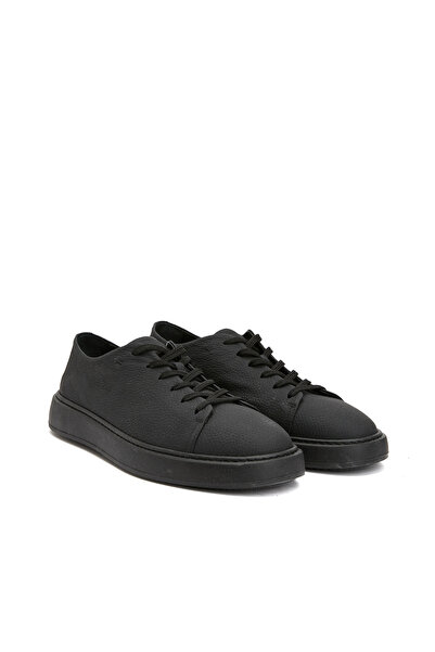 Network Siyah Erkek Deri Sneaker