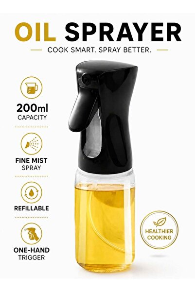LEOXOL Olive Oil Sprayer Bottle | 200ml Refillable Cooking Oil Dispenser | Fi...