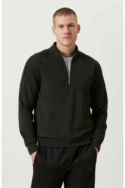 Network N-Tech Dik Yaka Haki Sweatshirt