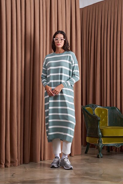 QANU Basic Striped Knitwear Mint