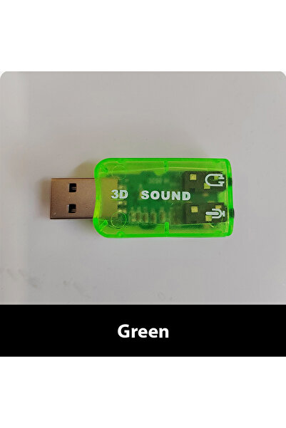Choice1 بطاقة صوت خارجية USB خضراء بـ 5.1 قنوات صوتية مستقلة للكمبيوتر، بديلة...