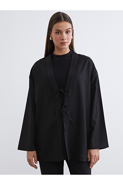 LC Waikiki كيمونو نسائي كبير الحجم مخطط بياقة شال من Peak New Season