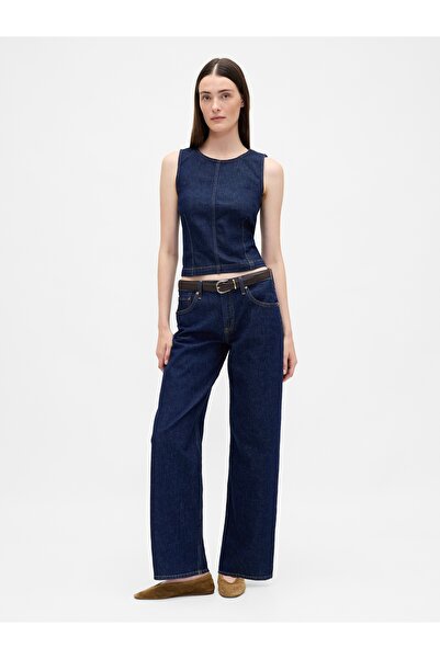 GAP Kadın Koyu Mavi Low Rise '90s Jean Pantolon