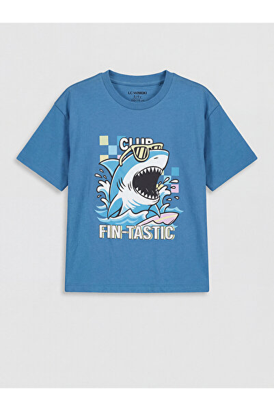 LC Waikiki Original Shark Printed Boys' T-Shirt