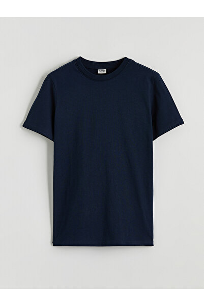 LC Waikiki Navy Blue Basic Boys' T-Shirt