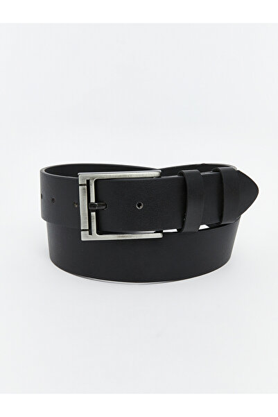 LC Waikiki Lcw Accessories Black Plain Men's Belt with Nevavm Difference