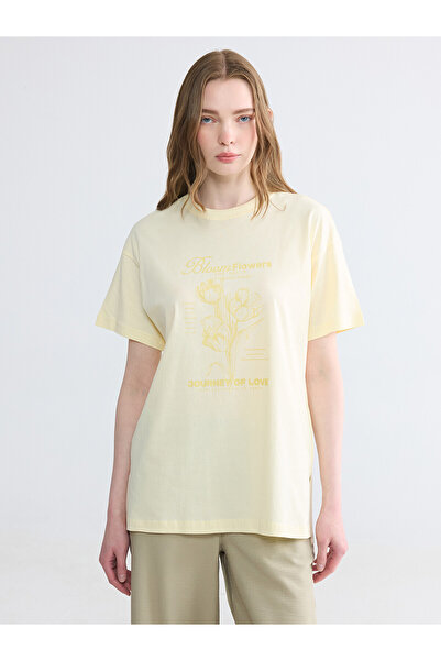 LC Waikiki Nevavm Printed 100% Cotton Women's T-Shirt with a Difference