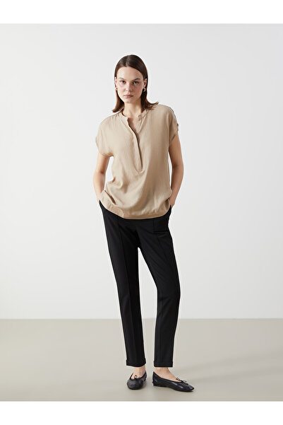 LC Waikiki Trendlucky Carrot Cut Women's Trousers with Elastic Waist with a D...