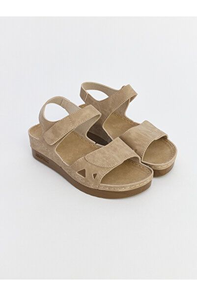 LC Waikiki Nevavm Suede Look Women's Sandals with a Difference