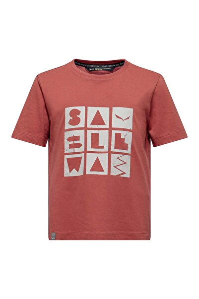 Salewa Tricou de bumbac pentru copii cu imprimeu - Roșu - 140