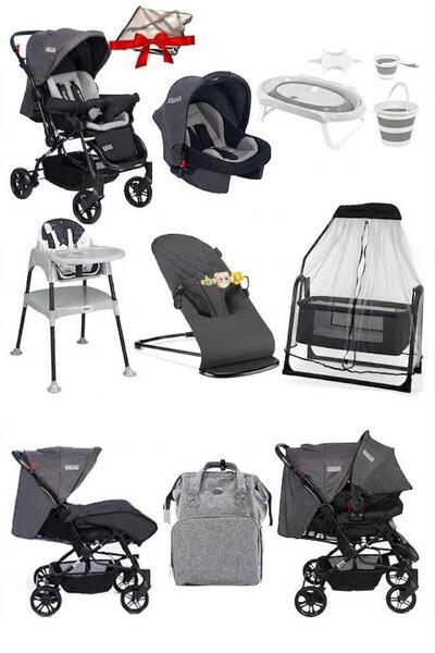 Tommybaby 12 Parça Çeyiz Seti Bebek Arabası Puset Beşik Anakucağı Mama Sandal...
