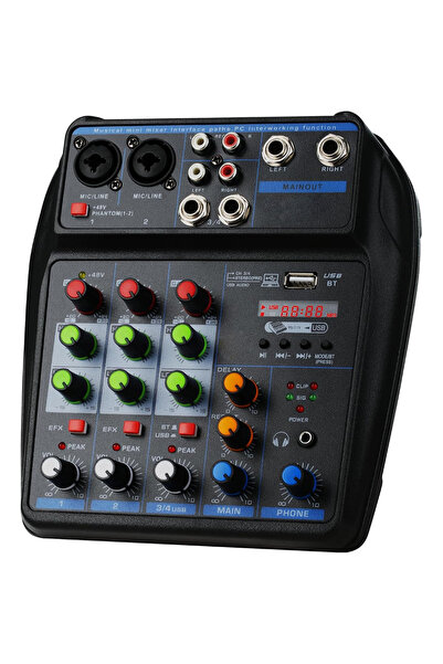 Choice1 blue TAVOSOP Portable 4 Channel Audio Mixer Recording Sound Console C...