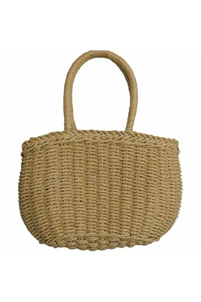 mucize Wicker Woven Handbag for Women, Straw Tote Beach Bag, Natural Rattan H...