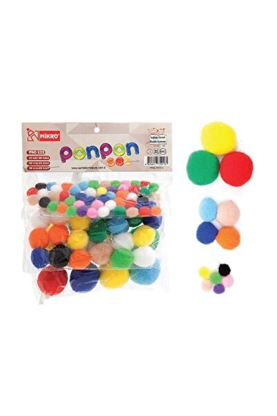ŞAHİN KIRTASİYE Mikro Pnc-123 Pompom Set (50+25+15)