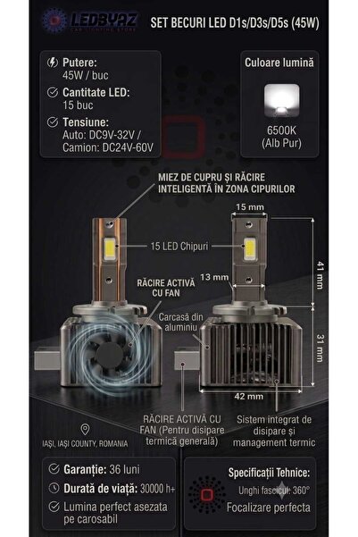 Other Kit LED Dseries D3S 90W 6.000K, 9000Lm