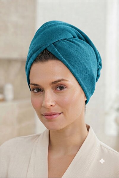 Bol Ticaret Tekstil Turquoise Microfiber Hand Face Hairdresser Sports Towel S...