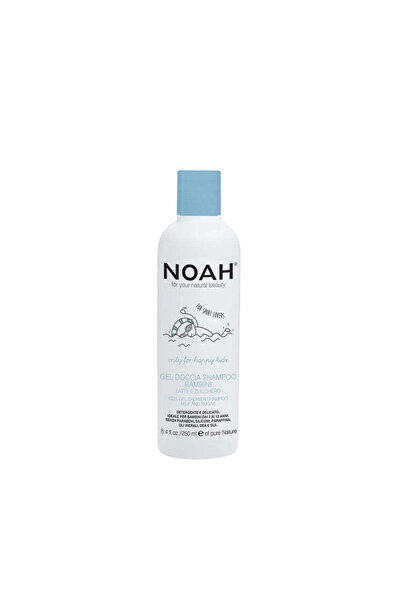Noah Gel de duș și șampon cu lapte și zahăr pentru copii, Noah, 250 ml
