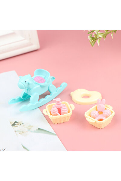 Choice 1:6 Mini Small Plastic Rocking Horse Model Balance Horse Doll House De...