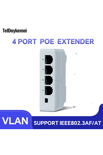 Choice New 100M POE TelDaykemei 4 Port PoE Extender poe repeater for IP Port ...