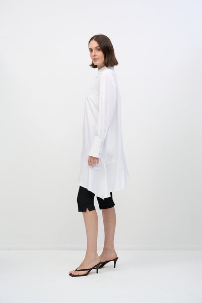 HANIQA Modern Asymmetrical Striped Women's Shirt