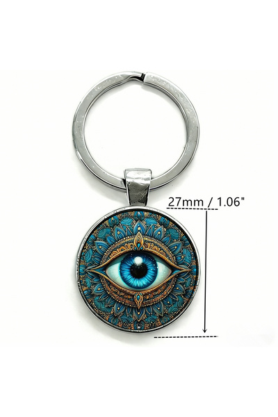 Choice7 No. 1 1pc Religious Evil Eye Keychain Blue Turkish Evil Eye Lucky Key...