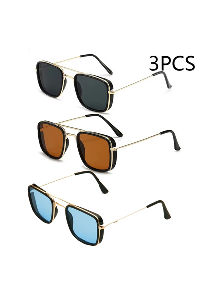 Choice10 Silver Fashion Sunglasses European and American Metal Small Square F...