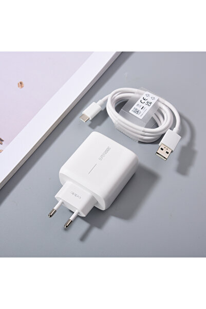 Choice كابل شحن سريع SuperVooc أبيض اللون، بقوة 65 واط كحد أقصى، مع كابل USB-...