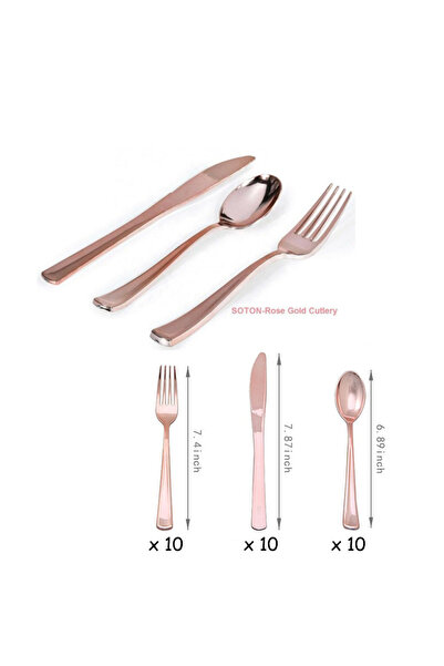 Choice tool-30pcs New Rose Gold Birthday Party Paper Tableware Disposable Set...