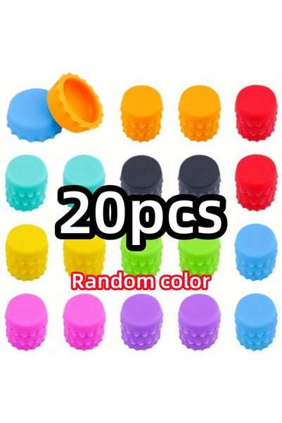 Choice 20pcs Silicone Rubber Bottle Caps Reusable Durable Seal Wine Stopper f...