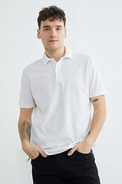 Fulla Moda Basic Polo Yaka Pike Tişört