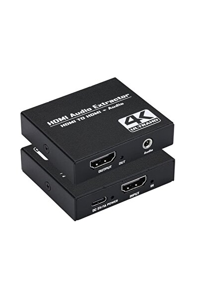 Choice black 4K@30Hz HDMI Audio Extractor Splitter HDMI to HDMI with 3.5mm AU...