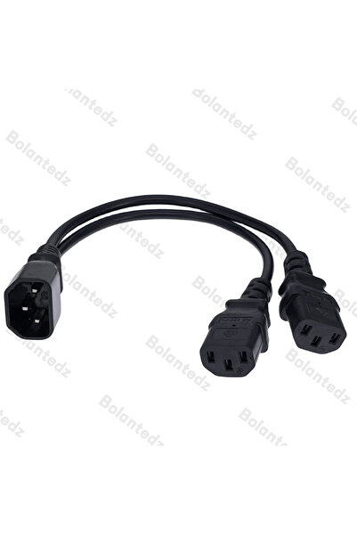 Choice 30CM Power Y Type Splitter Adapter Cable Single IEC 320 C14 Male to Du...